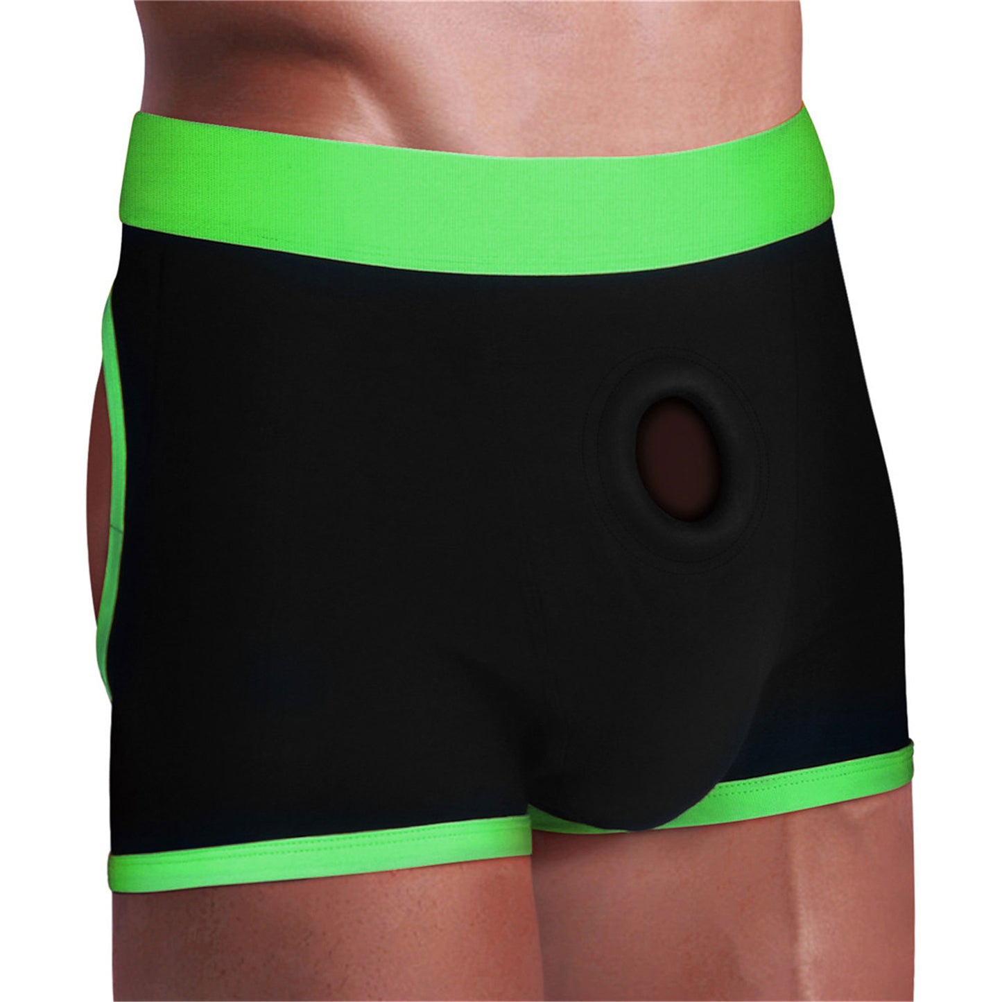 "Get Lucky Strap on Boxer Shorts - Xsmall-Small - Green/black TMN-GL-4998"