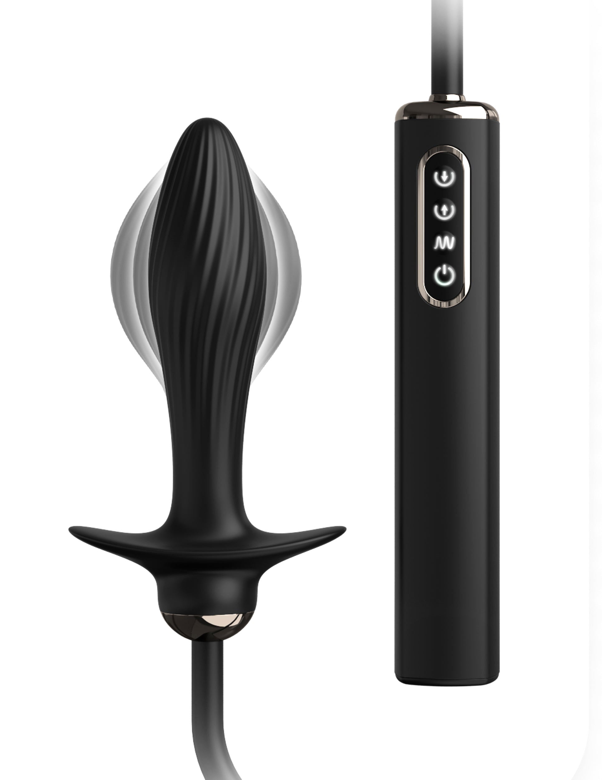 "Anal Fantasy Elite Auto-Throb Inflatable Vibrating Plug - Black PD4791-23"