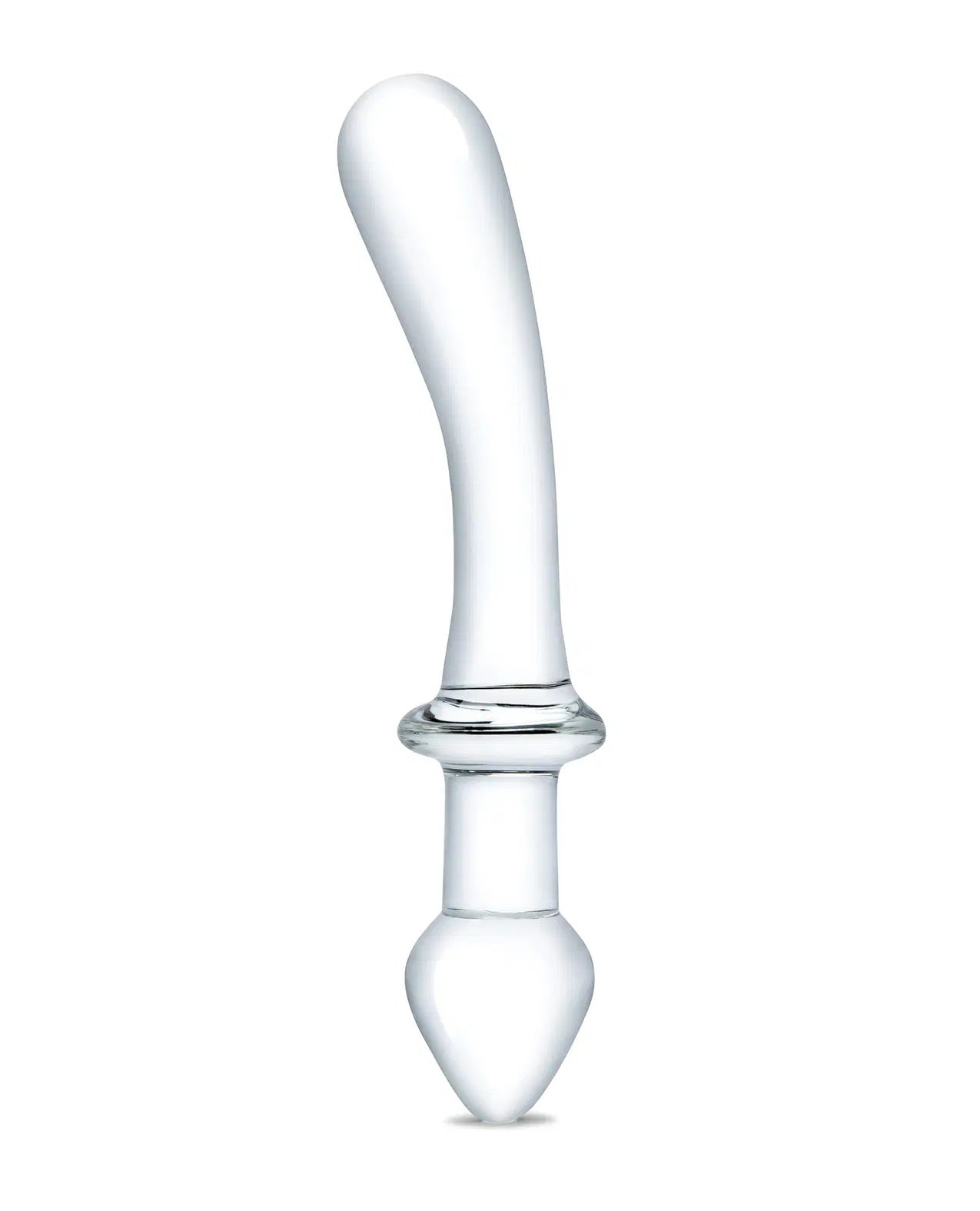 "9 Inch Classic Curved Dual-Ended Dildo - Clear GLAS-165"