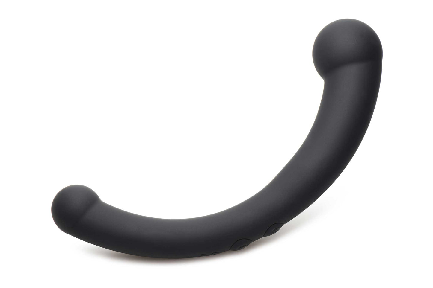 "10x Vibra-Crescent Silicone Dual Ended Dildo - Black MS-AH112-BLK"