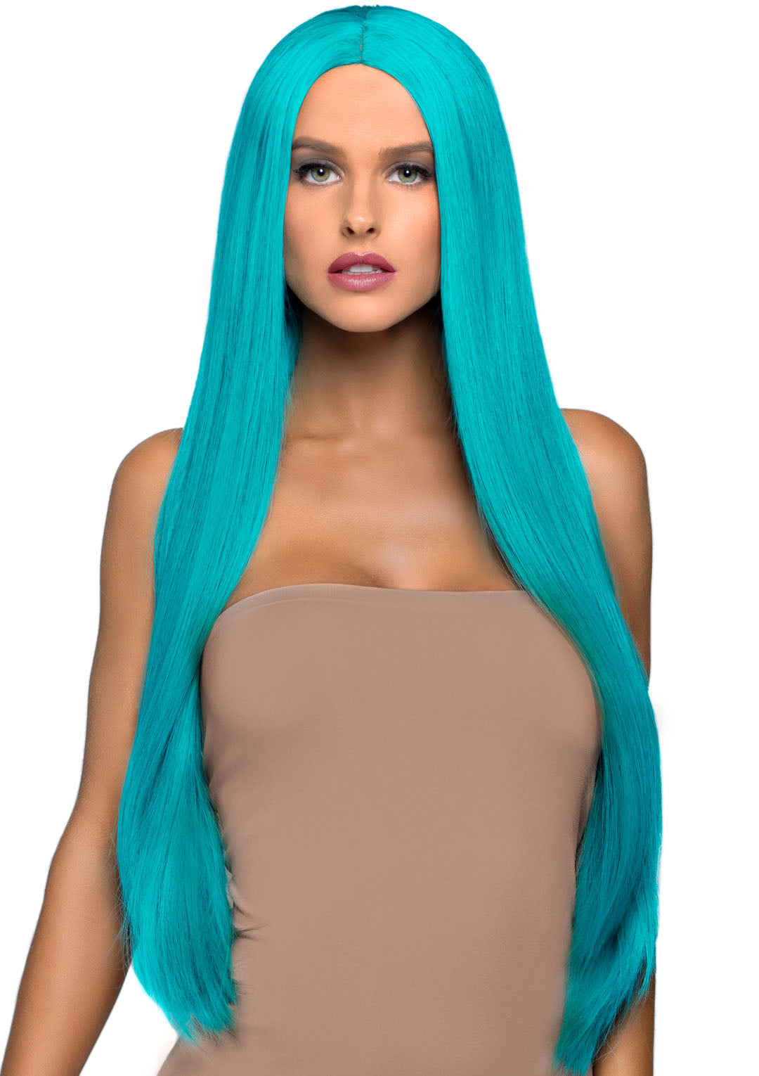 "33 Inch Long Straight Center Part Wig - Turquoise LA-A2864TURQ"