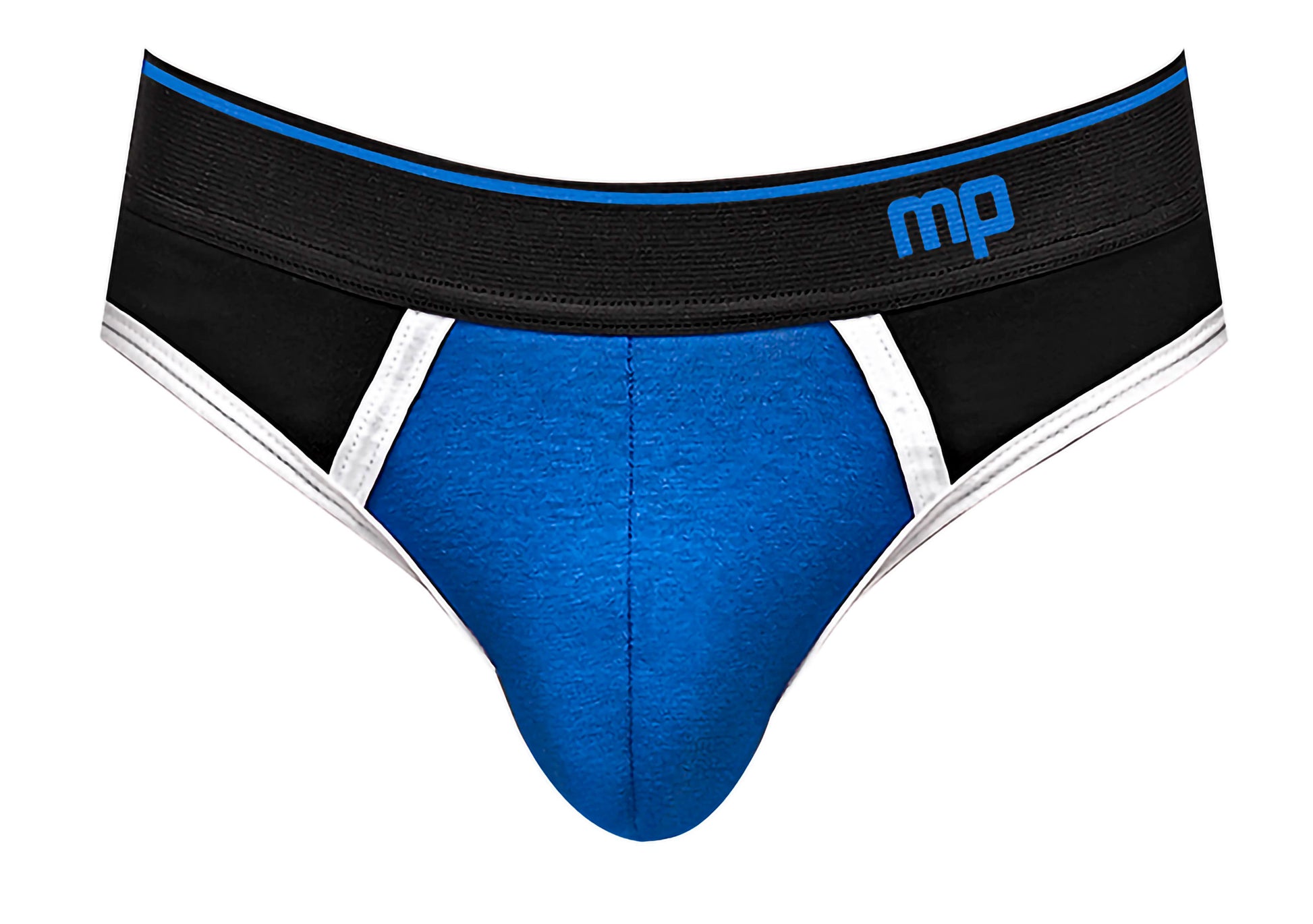 "Retro Sport Panel Thong - L/ XL - Black/ Blue MP-414265RBLX"