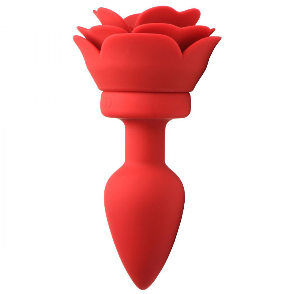 "28x Silicone Vibrating Rose Anal Plug With Remote - Medium BTYS-AG988-MED"