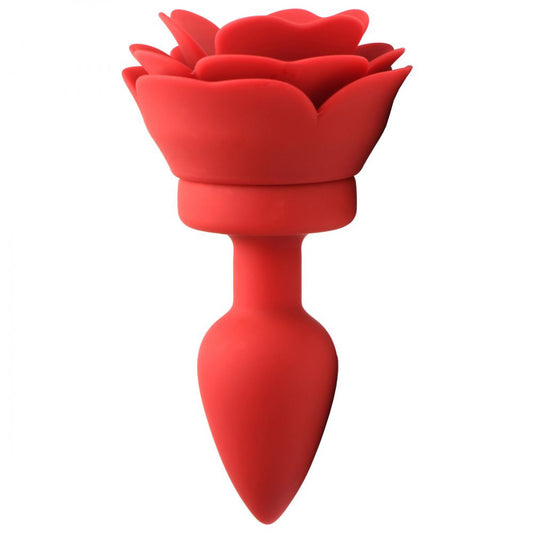 "28x Silicone Vibrating Rose Anal Plug With Remote - Small BTYS-AG988-SML"