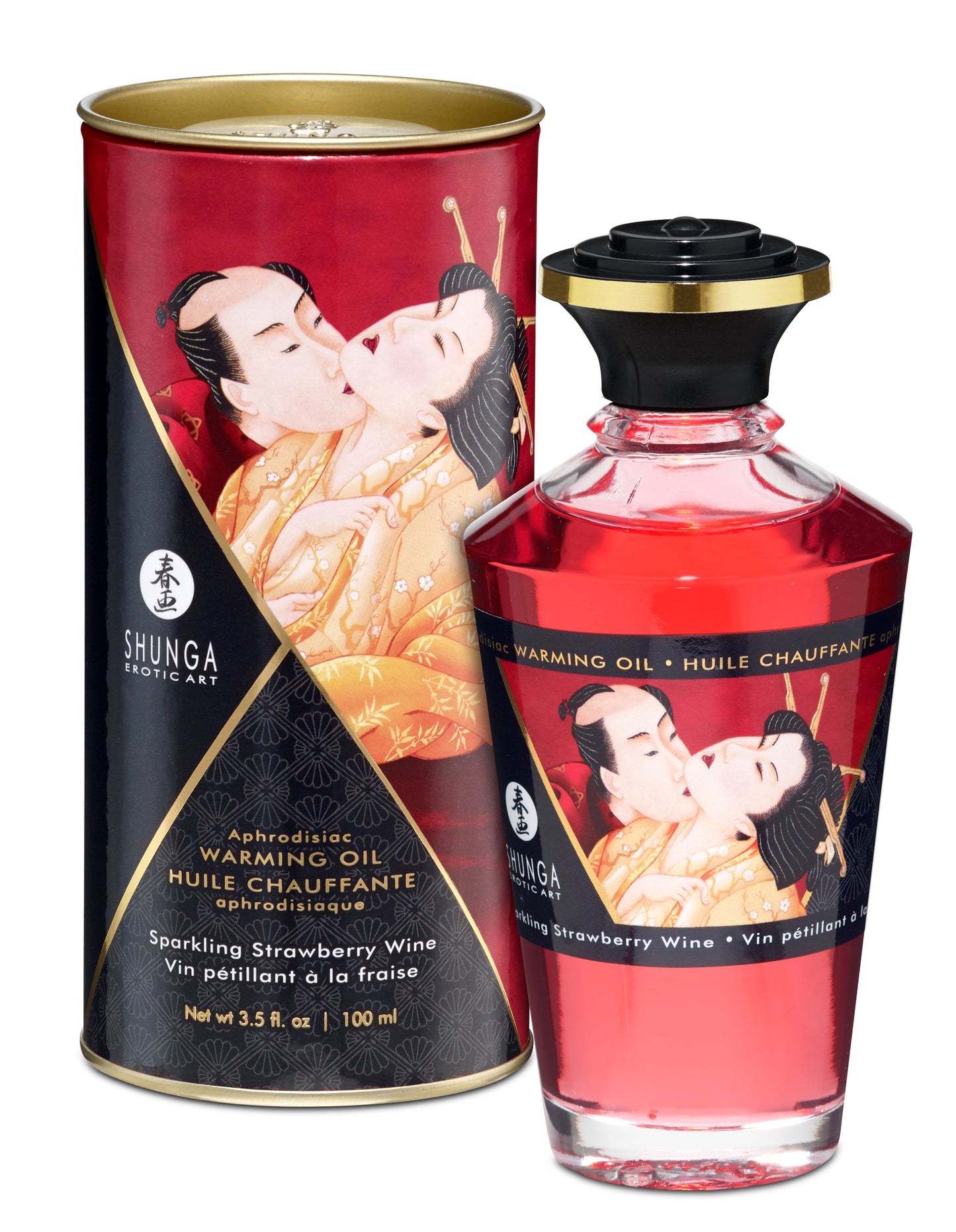 "Aphrodisiac Warming Oil - Sparkling Strawberry Wine SHU2208"