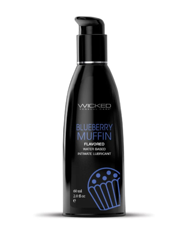 "Aqua Blueberry Muffin Flavored Water Based Intimate Lubricant - 2 Fl. Oz. WS-90452"