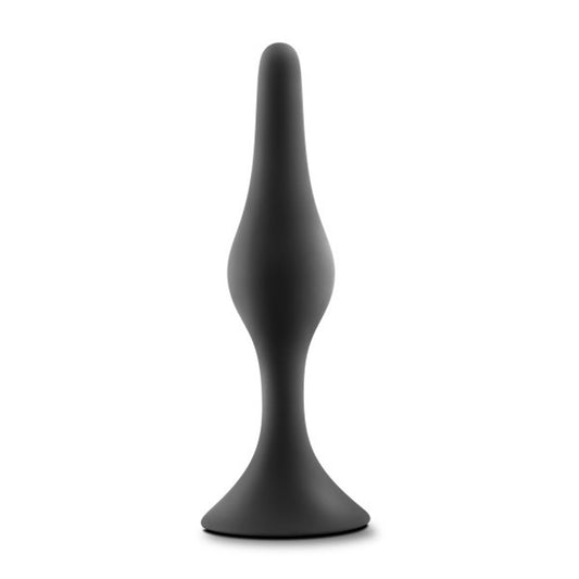 "Anal Adventures Platinum - Silicone Beginner Plug - Medium - Black BL-21625"