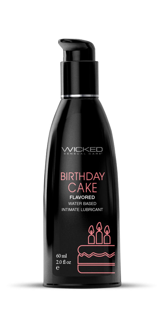 "Aqua Birthday Cake Flavored Water Based Intimate Lubricant - 2 Fl. Oz. WS-90442"