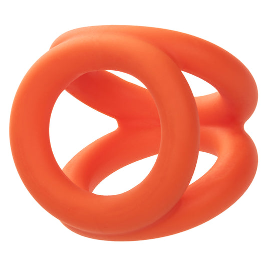 "Alpha Liquid Silicone Tri-Ring - Orange Orange SE1492362"