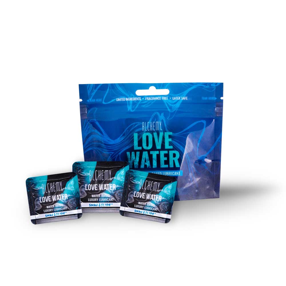 "Alchemy Love Water Snap Slide Display - 12 Packs 16 Ct -Water-Based Lubricant AM-537806P"