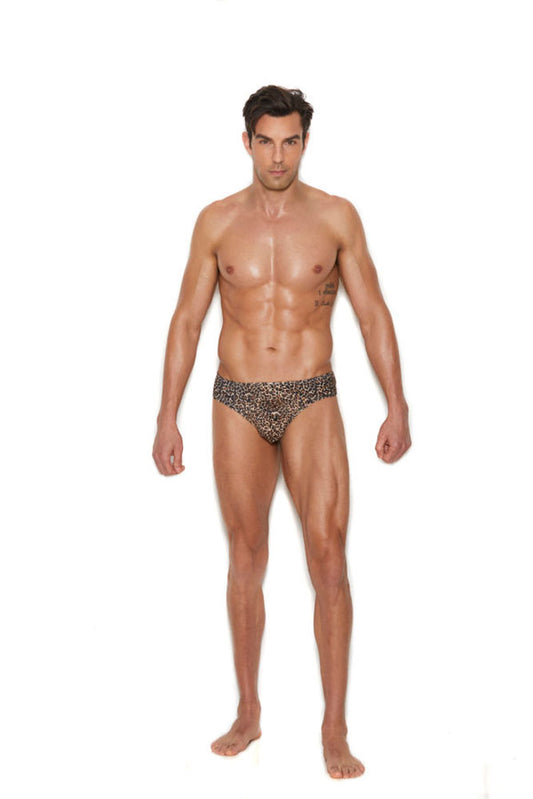 "Men's Thong Back Brief - Small/medium - Animal EM-82205ANMSM"