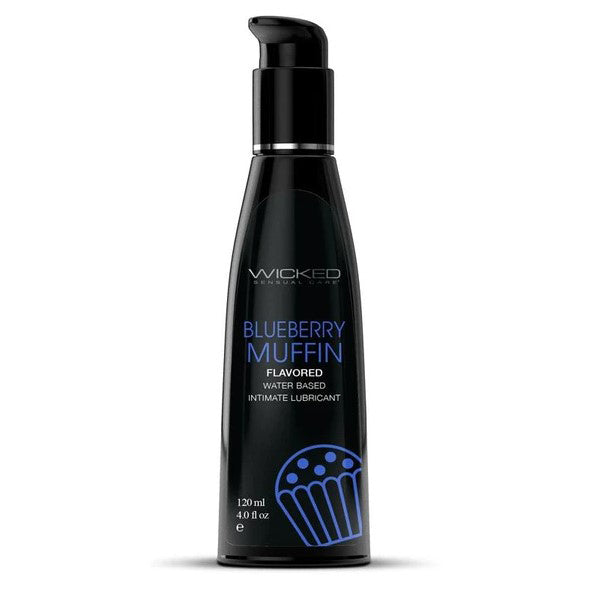 "Aqua Blueberry Muffin Flavored Water Based Intimate Lubricant - 4 Fl. Oz. WS-90454"