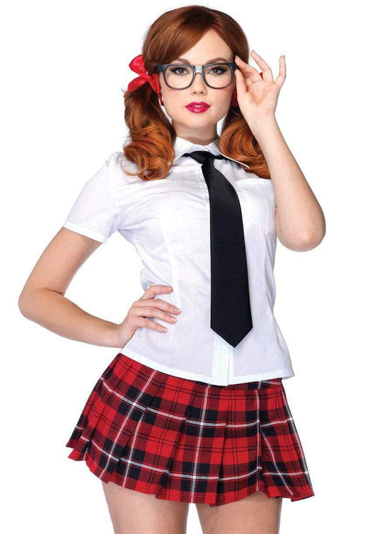 "Private School Sweetie Costume - Large - White / Red LA-85112WHRDL"