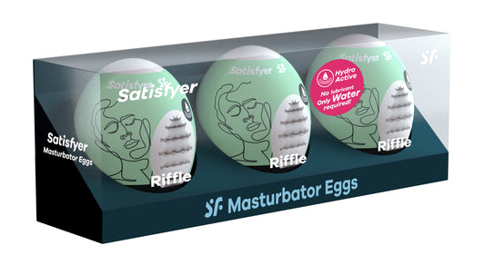 "3 Pc Set Masturbator Egg - Riffle - Light Green SAT-9043446"