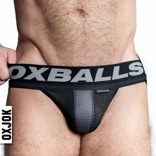 "Airmesh Upthrust Slider-Strap Jock Tar Black - Medium OX-JOK-1010-BLK-M"