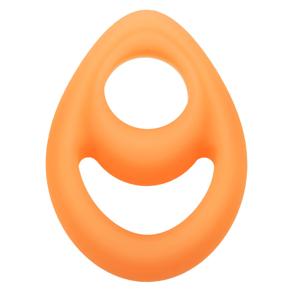 "Alpha Glow-in-the-Dark Liquid Silicone Teardrop Ring - Orange SE1492302"