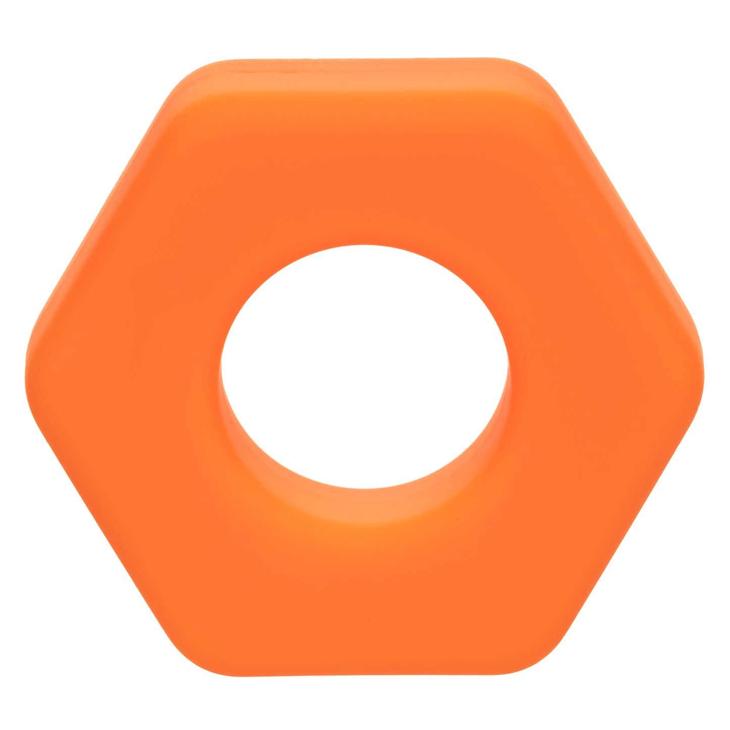 "Alpha Liquid Silicone Prolong Sexagon Ring - Orange SE1491702"