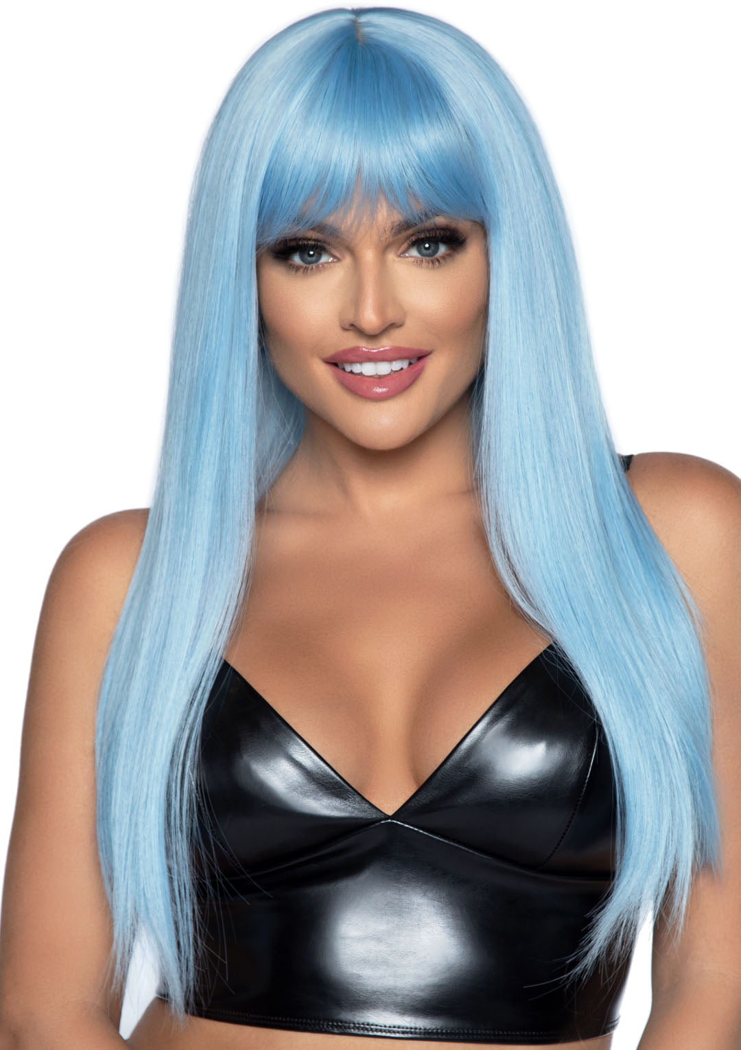 "24 Inch Long Straight Bang Wig Blue LA-A2881BLU"