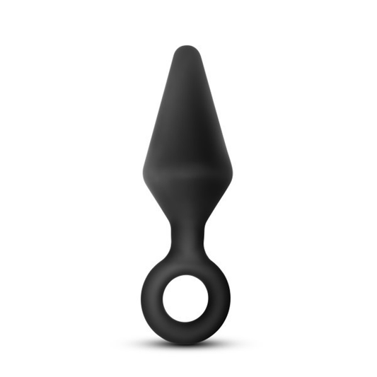 "Anal Adventures Platinum - Silicone Loop Plug - Large - Black BL-10985"