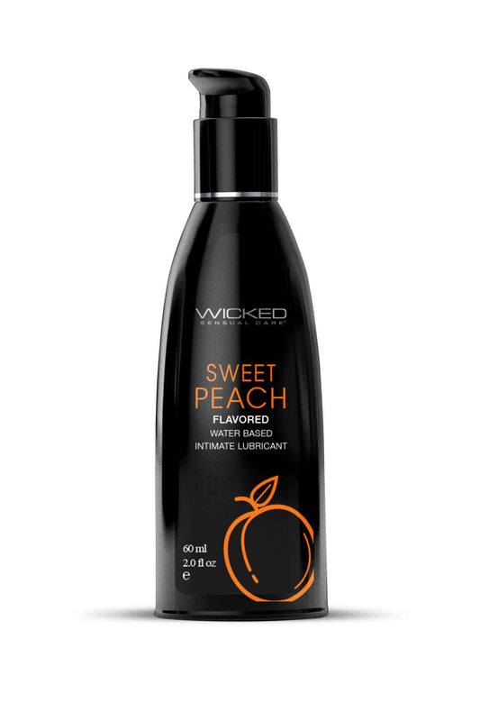 "Aqua Sweet Peach Flavored Water Based Intimate Lubricant - 2 Fl. Oz. WS-90382"